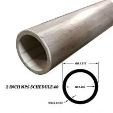 Online Metal Supply 316 Stainless Steel Pipe 2 inch x 24" - SCH 40S (2.37 OD x 2.06 ID) Seamless - B00VZGGI8Q